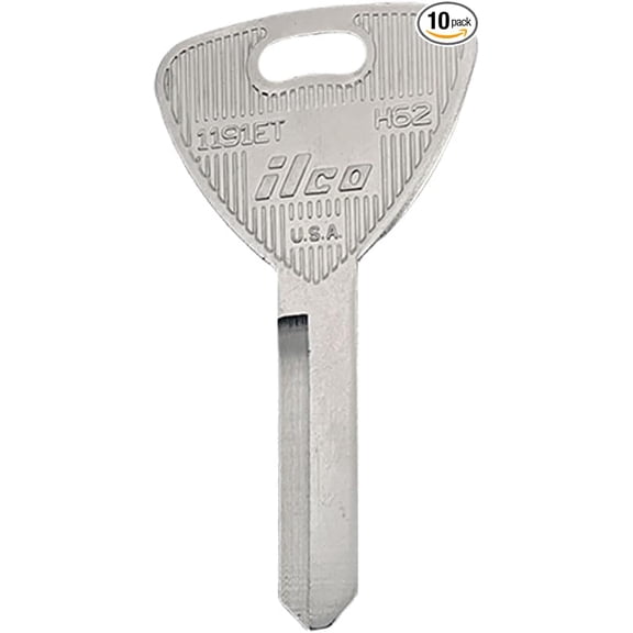 Kaba Ilco H62-1191ET Ilco Ford Door/ Ignition/ Hatch Master Key Blank - Quantity 10