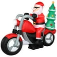 thumbnail image 2 of Zimtown 6FT Inflatables Santa Claus Riding A Motorcycle with Christmas Tree for Christmas Outdoor Decor,Holiday,Lawn,Garden,Party, 2 of 11