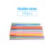 thumbnail image 4 of Pajitas desechables flexibles de 100 Uds., accesorios para bebidas, pajitas de plástico, Color aleatorio Sywqhk Arte deco, 4 of 9