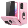 thumbnail image 1 of Xhy Samsung Galaxy A53 5G Case with Privacy Screen Protector Military Grade Shockproof Cover Ring Holder Kickstand Support Magnetic Car Mount Dual Layer Protective Phone Case (Pink), 1 of 9