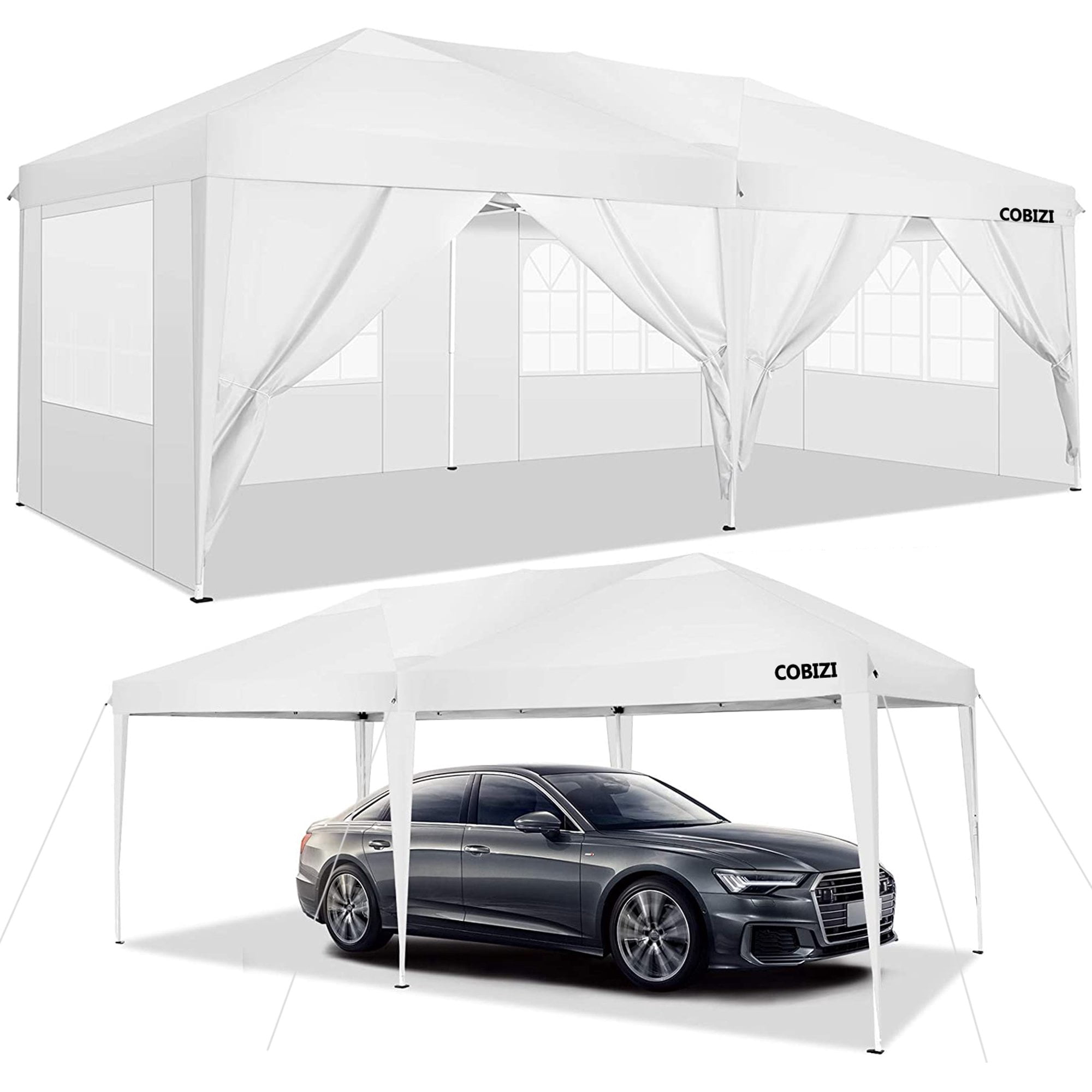 10'x20' Pop Up Canopy, Portable Folding Instant Canopy Tent, Ez Up