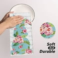 thumbnail image 4 of 16" x 24" Happy Easter Kitchen Dish Towels Set of 2, Bunny Rabbit Colorful Plaid Hand Towels Drying Baking Cooking Cloth, Spring Eucalyptus Leaves Farmhouse Home Kitchen Decor, A2-G, 4 of 9