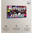 thumbnail image 2 of Bury Your Excuses Sneaker Wall Canvas Sneaker Prints by Art Remedy, Gallery Wrapped, 15" x 10", 2 of 7