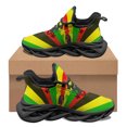 thumbnail image 1 of Zapatos planos con estampado de bandera de Jamaica para mujer, zapatillas cómodas con cordones, control de flexibilidad, 1 of 6
