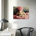 thumbnail image 4 of COMIO  Bunny Rabbit Resting in Bed Off-White Pink, Canvas Wall Art, 4 of 5