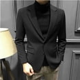 thumbnail image 2 of Chaqueta de traje marrón para hombre, abrigo de un solo pecho, blazer gris para hombre, novedad en ropa, moda masculina 2024, clásico de moda, 2 of 5