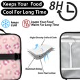 thumbnail image 4 of Pink Leopard Print Insulated Lunch Bag with Shoulder Strap and Bottle Holder,Bento School Lunch Bag Box,11x9.5x3.5 Inches, 4 of 5