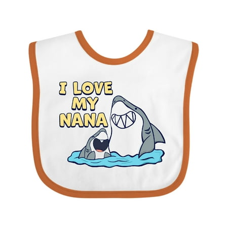 

Inktastic I Love My Nana Sharks Gift Baby Boy or Baby Girl Bib