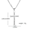 thumbnail image 3 of 14K Yellow Gold Jewelry Cross Necklace STRENGTH Bible Scripture Men, 3 of 7