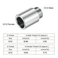 thumbnail image 2 of Uxcell G1/2 Female to G1/2 Male Thread 30mm Nickel Plated Brass Extension Pipe Fitting 2 Pack, 2 of 5