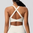 thumbnail image 5 of Sport Bras For Women Solid Color Full Coverage Support Bra White Size S, 5 of 7