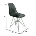 thumbnail image 6 of Cresco Dining Chair in Acrylic with Chrome Eiffel Base and Curved Back Design Lightweight Easy Assembly for Modern Home, Kitchen, Cafes in Transparent Black, 6 of 6