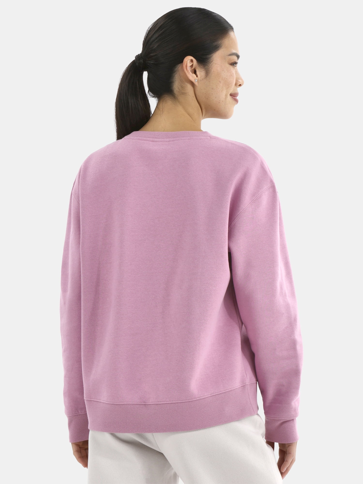 Athletic Works Women's Fleece Sweatshirt with Long Sleeves, Sizes XS-XXXL