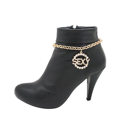 Women Gold Metal Chain Boot Bracelet Anklet Shoe SEXY Charm Fashion