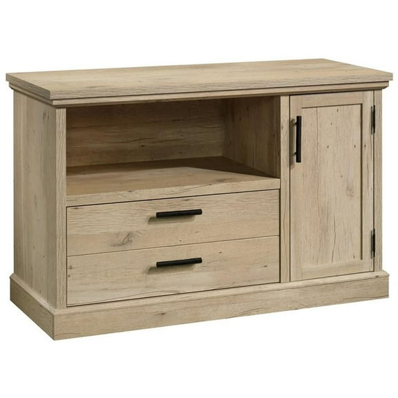 Pemberly Row Engineered Wood Filing Cabinet with Storage in Prime Oak