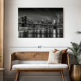 thumbnail image 3 of Elephant Stock Brooklyn Bridge Nightly Impressions Wall Art - Horizontal Canvas Wall Art - Living Room Wall Decor - Places Canvas - Gray And Black Decor By Melanie Viola - 45" x 30", 3 of 8