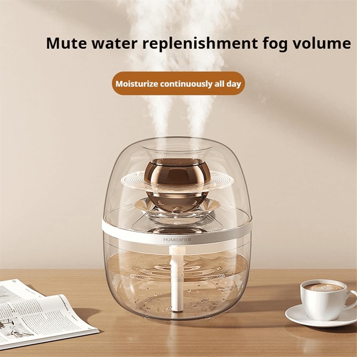 Bedroom Humidifier, Large Room Humidifier, Cool Mist Humidifier, Bedroom Large Room Desktop Air Humidifier Green,1 x humidifiers for bedroom,Green