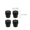 thumbnail image 2 of FONWILYO 1Set Black Table Feet Mat Latex Anti Skid Protector for Chairs Furniture and Trampoline, 2 of 8