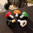 thumbnail image 5 of Garden Hose to Pressure Washer Adapter, 3/4" GHT to 1/4" Quick Connect, Convert Water Hose to Power Washer Attachment with 5 Spray Nozzle Tips, Stainless Steel, 5 of 6