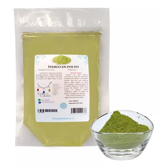 Indigo En Polvo Natural Y Organico importado de la India Para Cabello 250g tipo henna