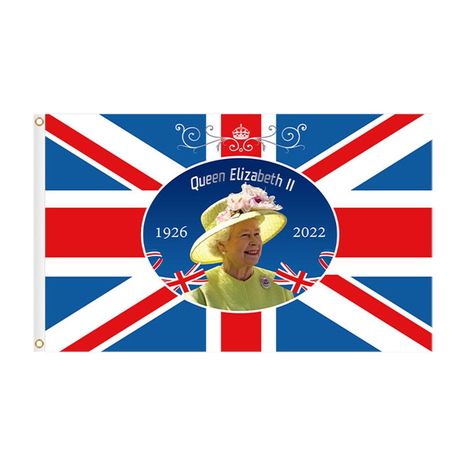 Viugreum Queen Elizabeth Flag 3x5ft Her Majesty's Flag Commemoration