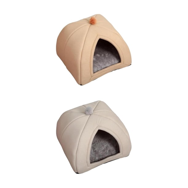 2 uds cueva mascota cama bola decorativa gato casa cálida antideslizante tienda para perros S Gris Marrón M Zulema peluche perros cama gato