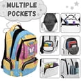 thumbnail image 7 of FKELYI Pink Drip Baseball Print Kids Backpack for Elementary Student 17 Inch Spacious Schoolbag Primary School Bookbag Casual Daypack Rucksack with Multi-Pockets for Girls, 7 of 7