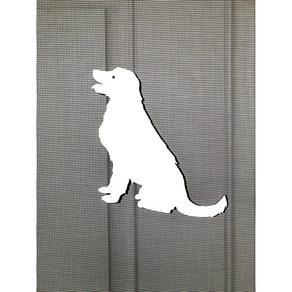 DCentral Golden Retriever Flexible Screen Magnet: Double-Sided. Safety White-Easier to See Day & Night. Decorative. Helps to Stop Walking into Screens, Covers Small Tears in Screens Size 6.2" x 5.2"