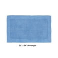thumbnail image 3 of Better Trends 21" x 34" Premium Bathroom Rugs 100% Cotton Soft Reversible Tufted Bath Mat Water Absorbent Bath Rug Ideal for Bathroom Shower and Tub Use (Dark Blue) Edge Collection, 3 of 4
