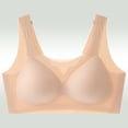 thumbnail image 2 of GUACER Womens Wide Strap Seamless Bra Comfort Wirefree Tank Bralette, Scalloped Mesh V-Neck Smoothing Lounge Bra, 2 of 9