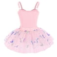 thumbnail image 3 of IBTOM CASTLE Kid Girls Butterfly Sequins Camisole Ballet Dance Dress Glitter Ruffle Tutu Skirt Dancewear, 3 of 12