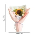 thumbnail image 3 of pstuiky Ramo de girasoles de ganchillo hecho a mano elegante arreglo floral artificial con flores de hilo degradado para decoración del hogar y bodas., 3 of 6