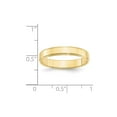thumbnail image 4 of Solid 10k Yellow Gold 4mm Flat with Step Edge Plain Classic Wedding Band Ring Size 4, 4 of 5