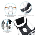 thumbnail image 3 of Missky Patient Lift Wheelchair, Portable Toilet Commode Chair with Adjustable Seat Height for Elderly Care, 3 of 8