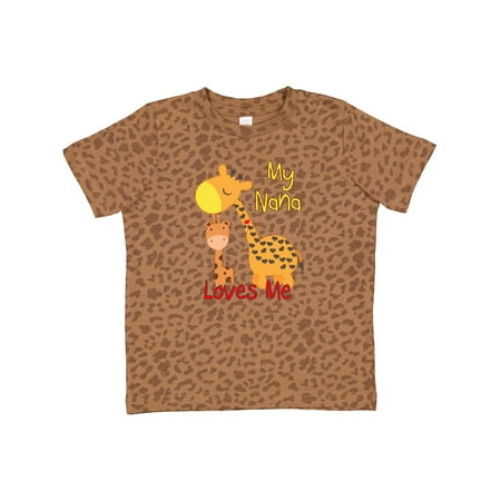 

Inktastic My Nana Loves Me Giraffe Gift Toddler Boy or Toddler Girl T-Shirt