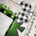 thumbnail image 6 of St. Patrick's Valances for Windows Day Lucky Green Black Buffalo Plaid Shamrock Rod Pocket Curtain Valance Window Treatment Short Curtains for Kitchen Living Room, 42"x12", 6 of 9