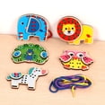 thumbnail image 4 of Wooden Lace Animal Threading Toy Preschool Learning Educational Toy Gift Set, 4 of 8