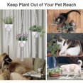 thumbnail image 2 of Macrame Plant Hanger Indoor, Set Of 2 Indoor Hanging Planter, Handmade Hanging Plant Holder - 40 Inch, 4 Legs, 2 of 4