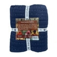 thumbnail image 4 of Woven Paths Navy Blue/White Quilted Stripe Lightweight Cotton Throw Blanket, 50" x 60", 4 of 10