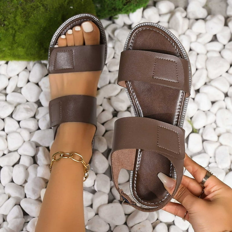 Xunlbb Comfort Sandals, Women's Flat Sandals All Stand Beef Sole