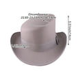 thumbnail image 2 of Jiibva Wool Top Hat Unisex Asymmetric Top Hat Victorian Magician Hat Gentlemen Hat Jazz Cap, 2 of 7