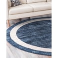 thumbnail image 5 of Unique Loom Del Mar Collection Area Rug - Maria (6' 1" Round Navy Blue/Ivory), 5 of 10