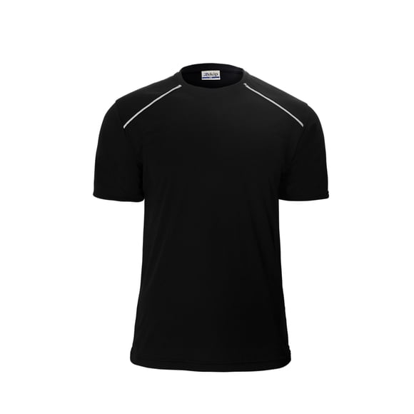 Playera deportiva EKIP Negra franja Blanca para hombre/mujer, ideal gym y running