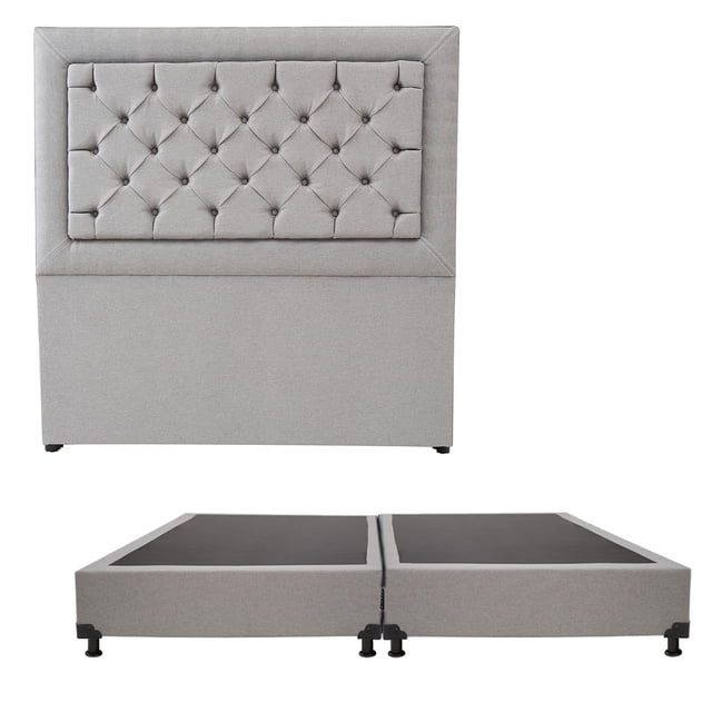 Box Base Cama King Size + Cabecera Mary Gris