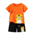 thumbnail image 3 of Hiijoy Little Boys Summer Outfits Cartoon Tiger Print Short Sleeve T Shirt Shorts Set, Sizes 6-7Y, 3 of 3