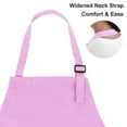 thumbnail image 4 of TOPTIE Kids Aprons with Pocket & Adjustable Strap, Child Chef Bib Apron for Kitchen Cooking Baking Painting-Light Pink-L, 4 of 7