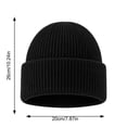thumbnail image 4 of Lumtrix Knit Beanie for Men Women Cuffed Rib Warm Winter Hat Skull Caps Soft Classic Solid Color Daily Cap Unisex Black One Size, 4 of 5