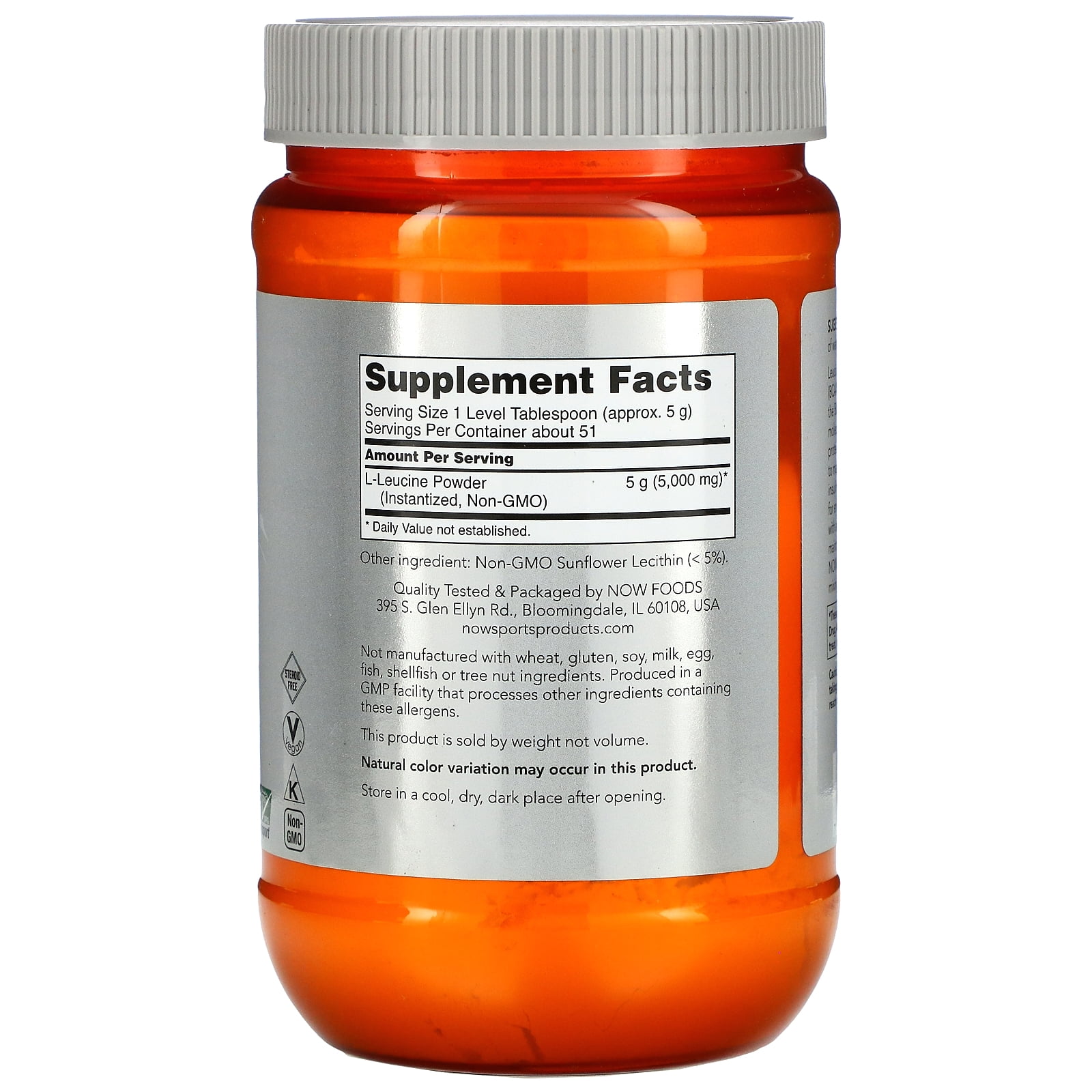 NOW Foods - NOW Sports L-Leucine Amino Acid Powder - 9 oz.