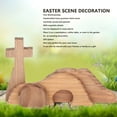 thumbnail image 4 of Decoración De Escena De Pascua, Crea Un Ambiente Exquisito Hecho A Mano, Decoración De Cruz De Tumba Estable, Sin Rebabas Para Fiesta, 4 of 7