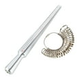 thumbnail image 1 of Ring Sizer Measuring Tool Finger Ring Sizing Mandrel Kit Finger Measurement Stainless Iron Metal Ring Size US 0-13 with Half Size, Jewelry Accurate Gauge Set of 27 pcs Circle Models Silver, 1 of 5